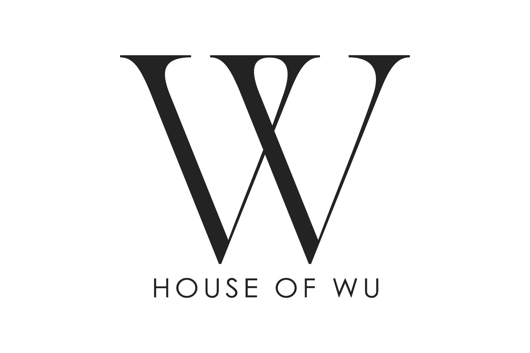 A logo featuring a large black letter W with the text 'HOUSE OF WU' below it.