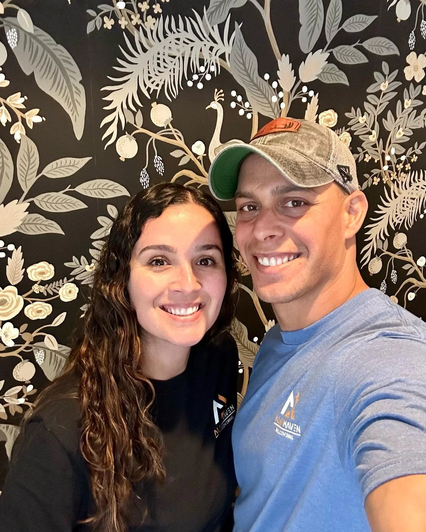 Beautiful Accent wall install with my beautiful coworker.