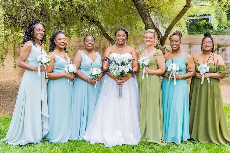 Bridal party glam for North Carolina wedding by Monica Machuca