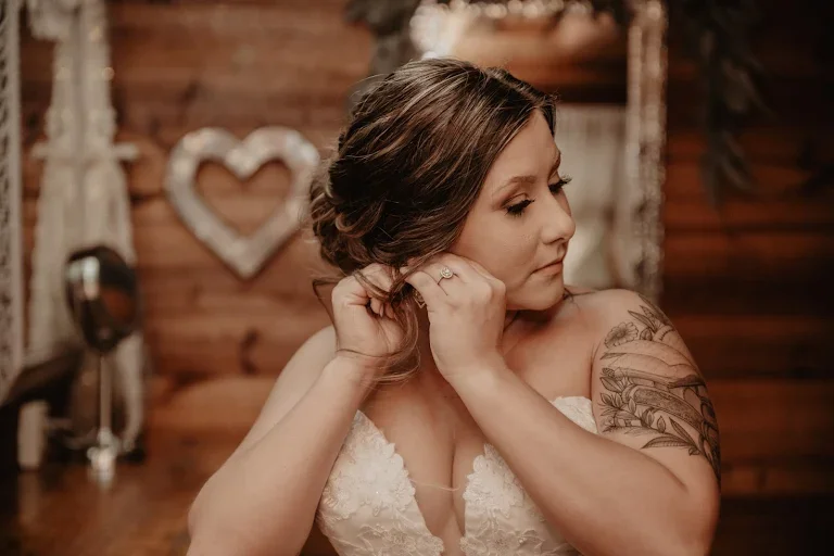 Bride updo hairstyle and makeup by Monica Machuca Virginia