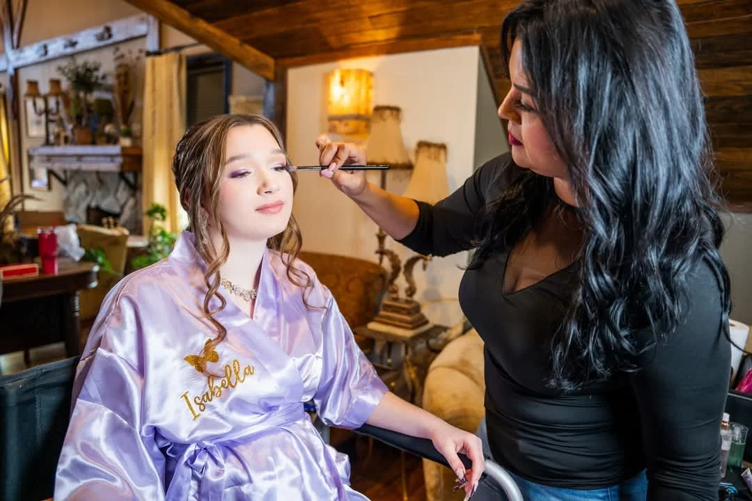 Quinceañera volume hairstyle and makeup by Monica Machuca