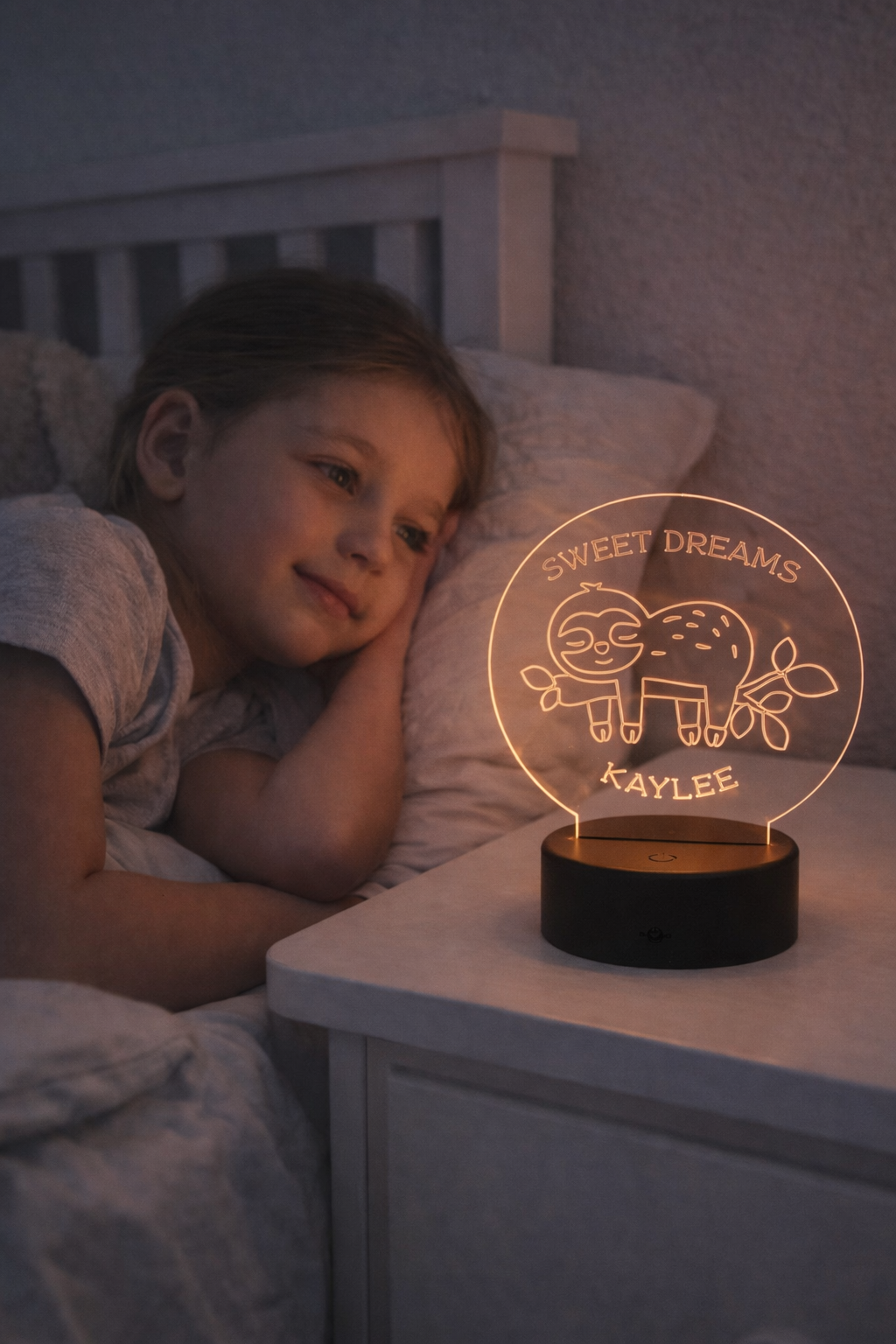 Sweet Dreams Sloth Personalized Night Light