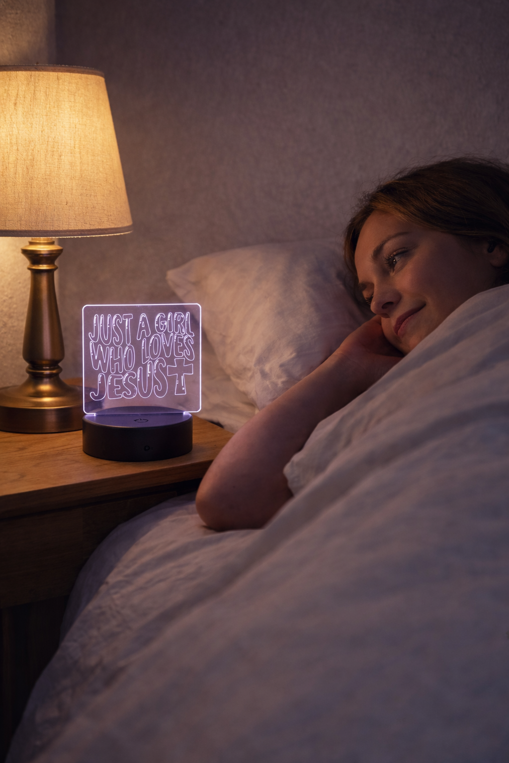 Just a Girl Who Loves Jesus LED Light