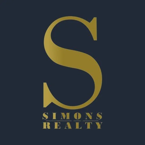 Announcement for a coming soon project by Simmons Realty. Blue background with gold text that says "Coming soon." and includes contact information and a tagline about dreams becoming reality.