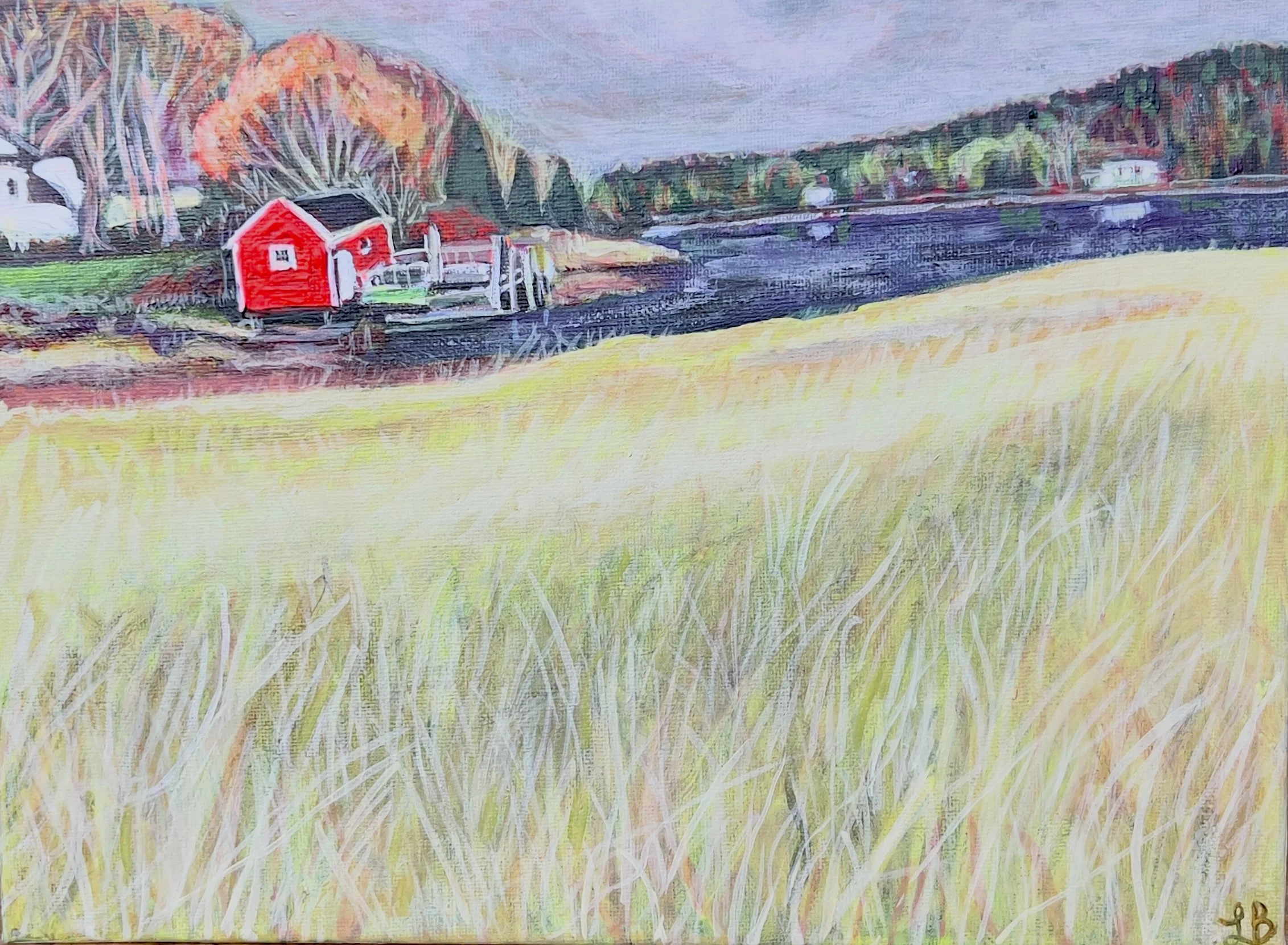 The Bell's boatshed
12x9
acrylic, acrylic ink on canvas
$175