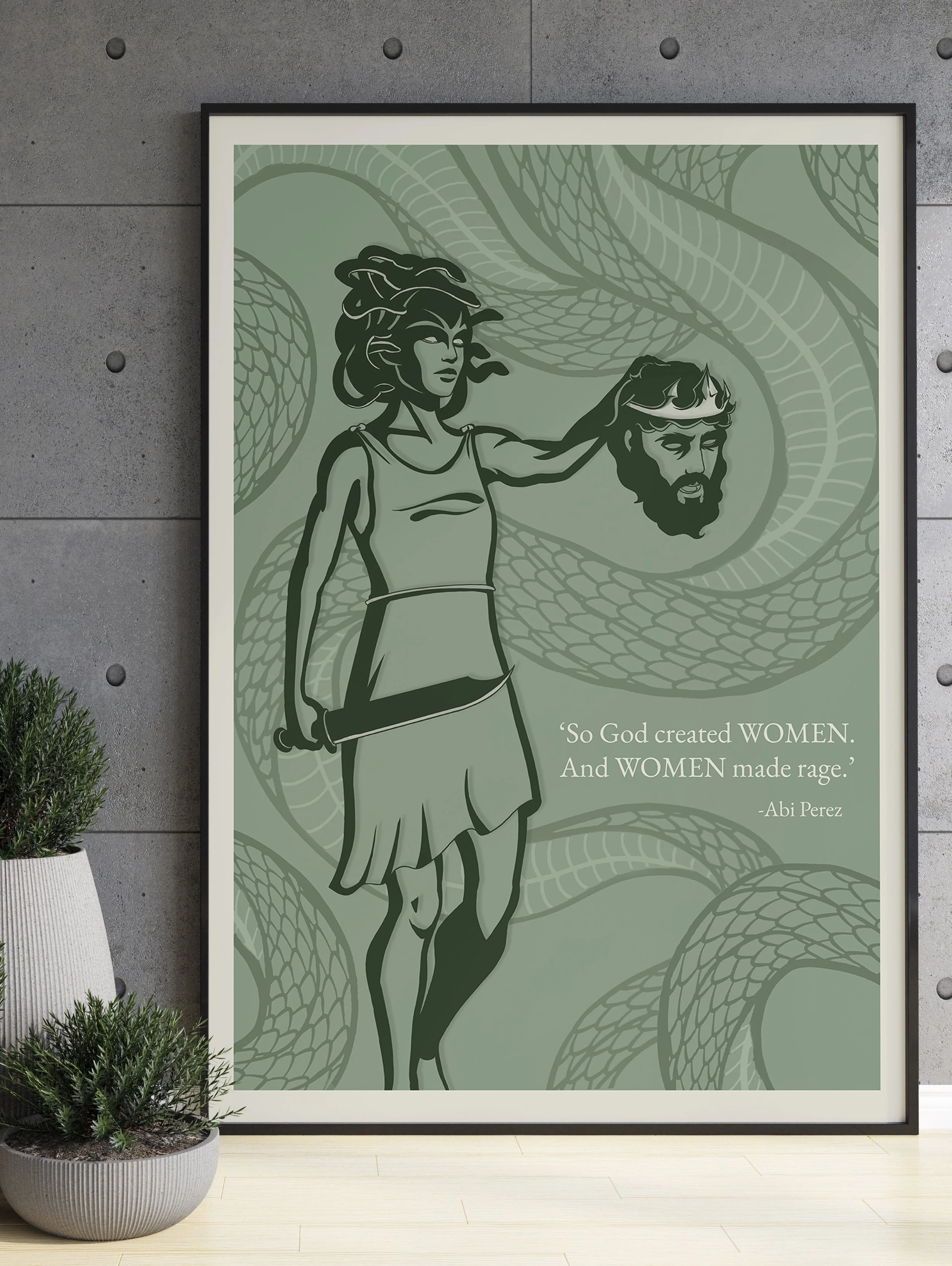 Medusa with the Head of Poseidon Poster