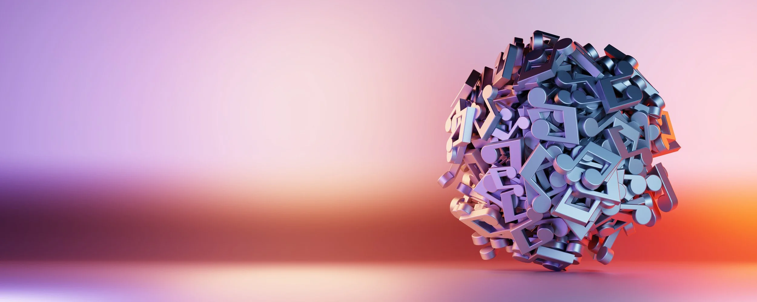 a ball made of musical notes