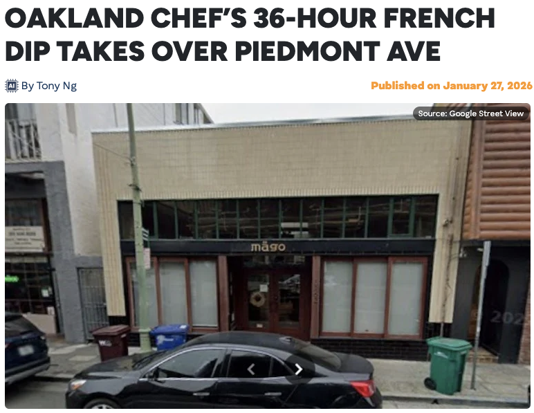 Mágo Restaurant in Oakland, click the link to read a story in Hoodline about Chef Danny Stoller's pop-up and new restaurant, Petit Américain, an Americain Brasserie.