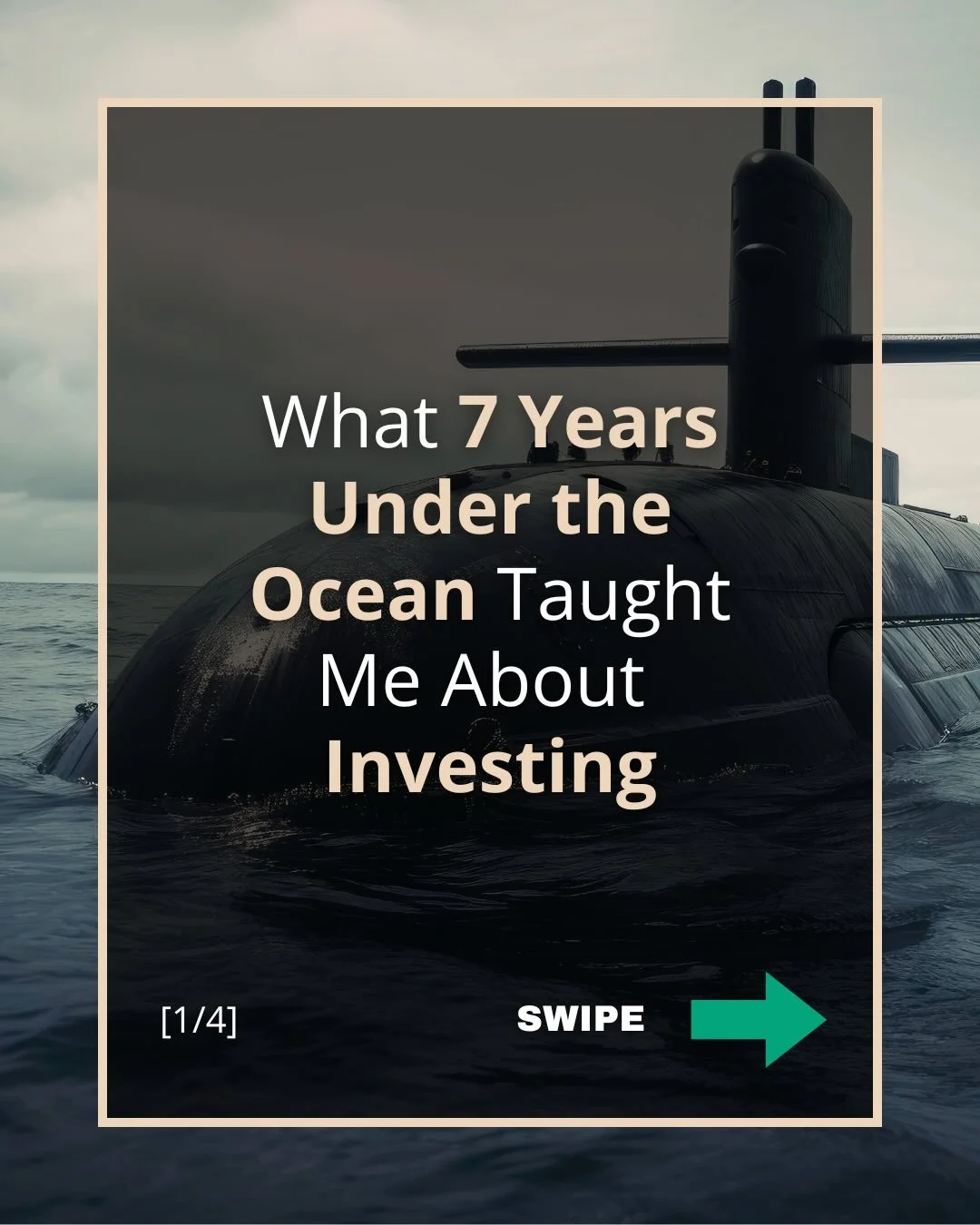 Seven years in the #Navy&mdash;most of it underwater&mdash;gave me my #investingphilosophy.
 
When you&rsquo;re at sea for months, you can&rsquo;t panic-sell. You learn to trust your research and wait. That mindset has served me ever since. I share t