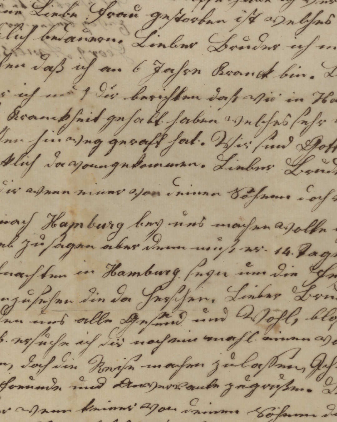 Close-up of a page of handwritten text in old-fashioned cursive script, possibly from a historical document or letter.
