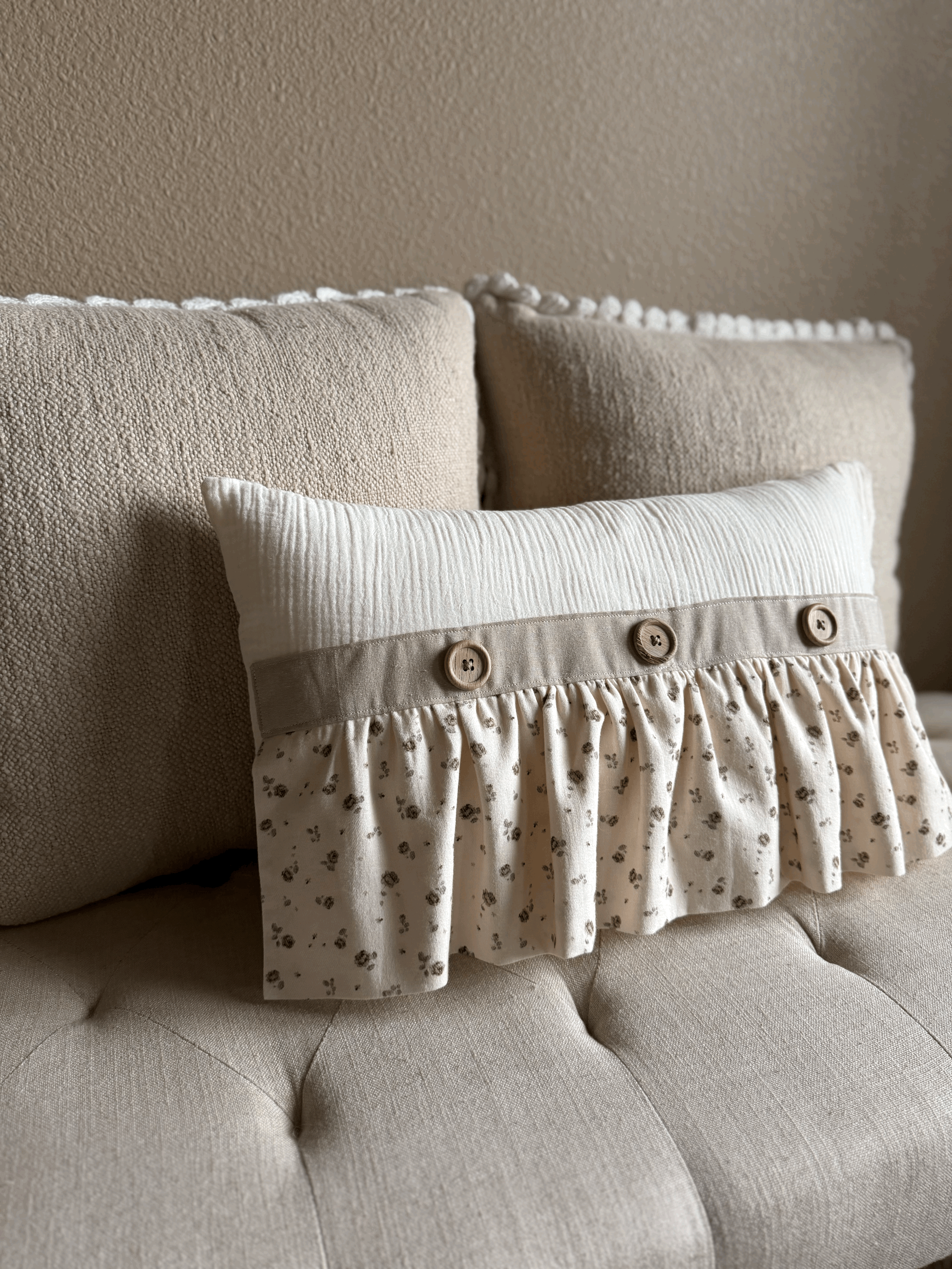 Cute as a Button Lumbar Pillow