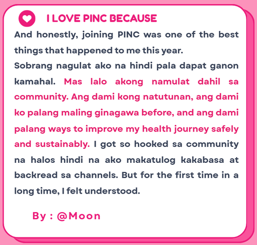 PINCified member testimonial