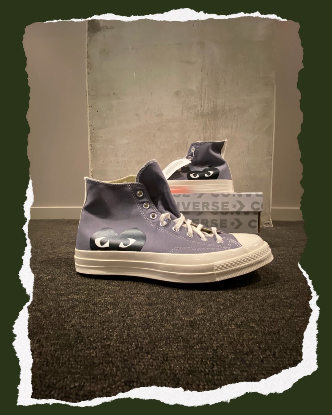 Comme des Garçons PLAY x Converse Chuck 70 High – Grey (UK 12)