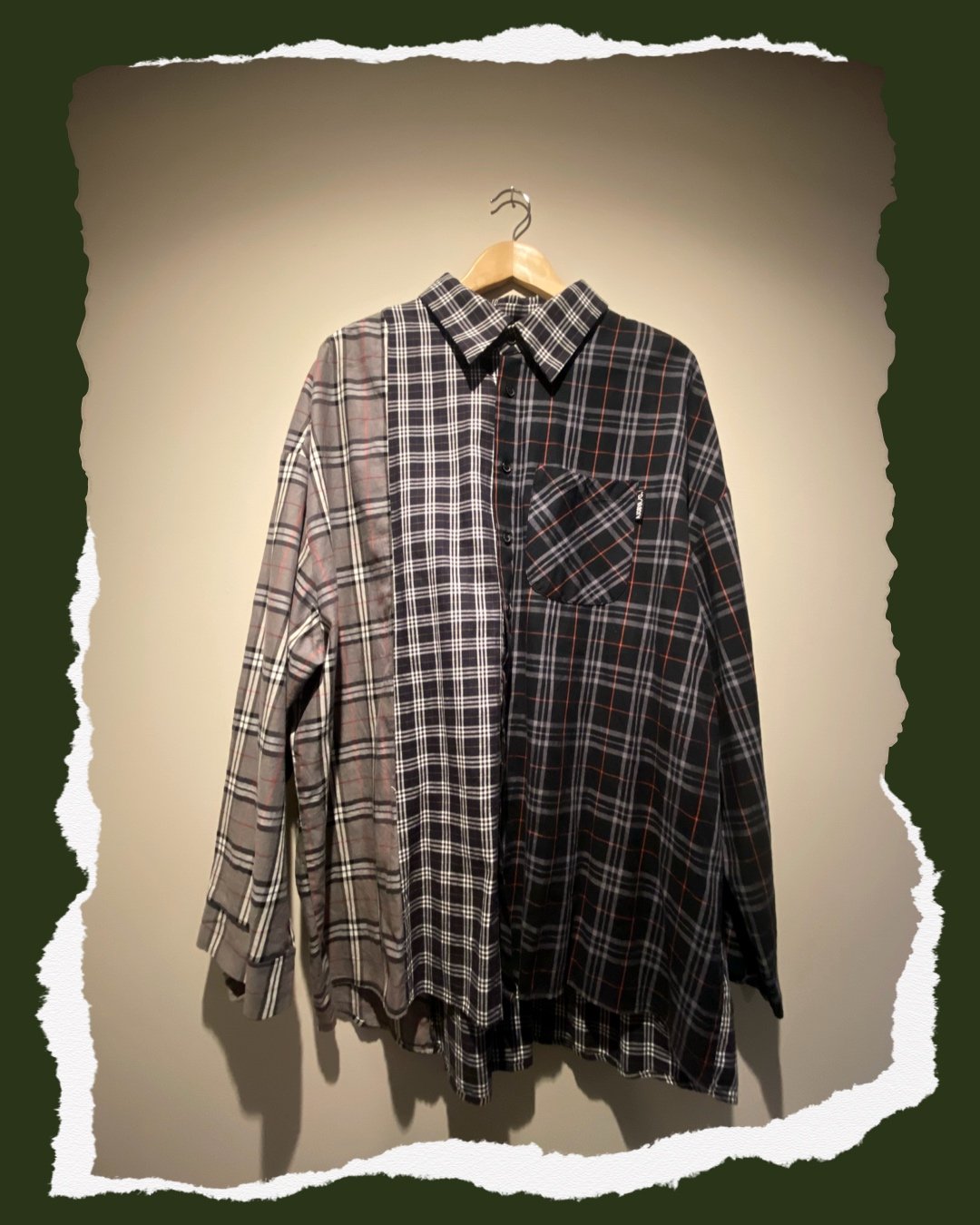AJOBYAJO  Deconstructed Check Shirt