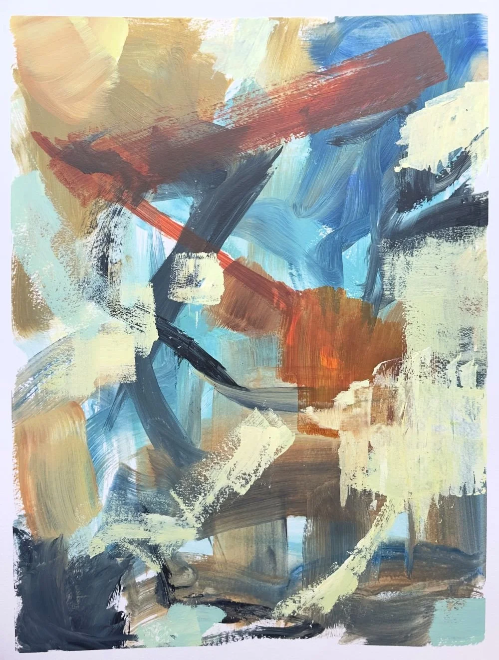 How Steel Feels (3), Acrylic on Paper, 34 x 52 cm, 2026