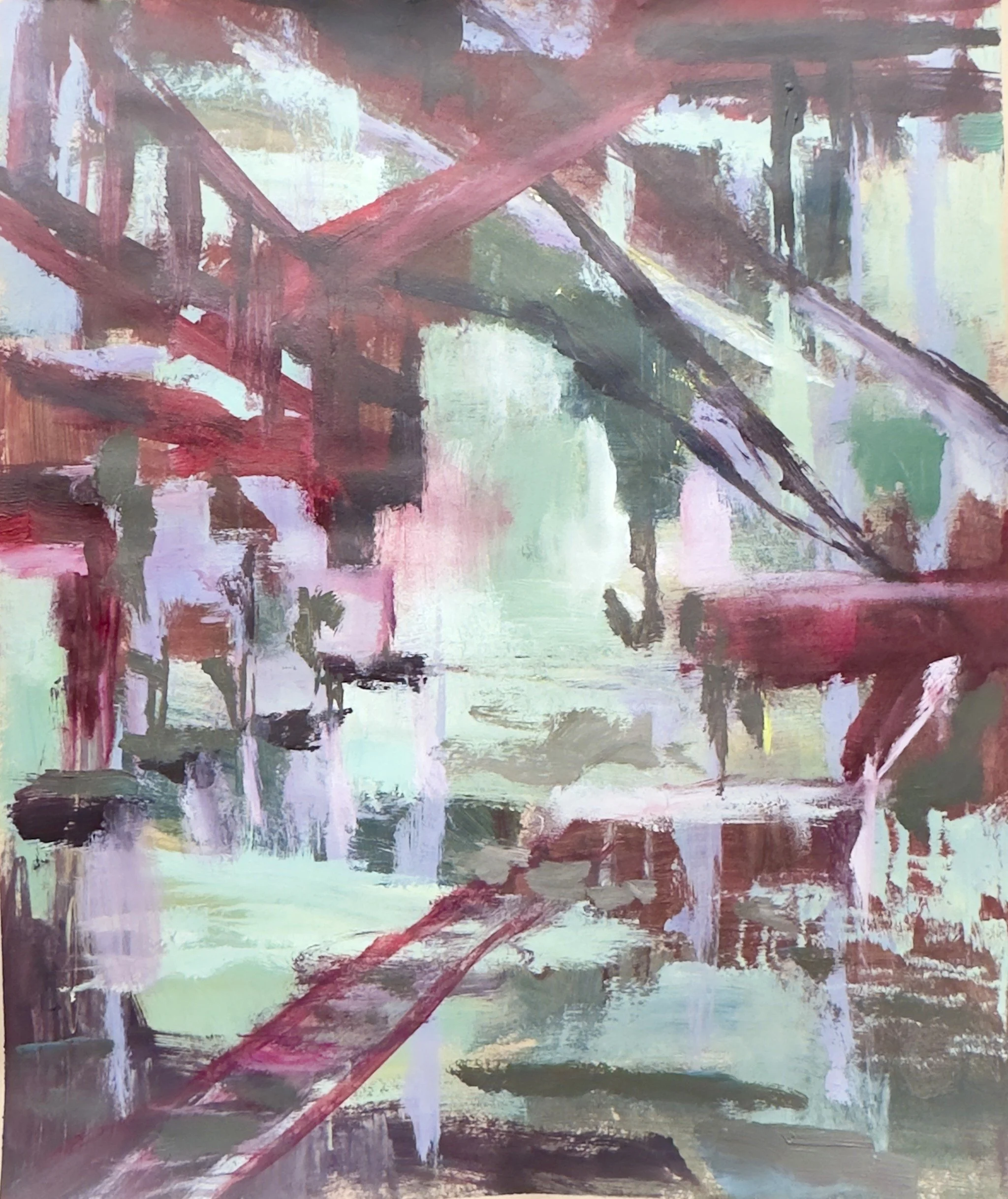 How Steel Feels (5), Acrylic on Paper, 34 x 52 cm, 2026