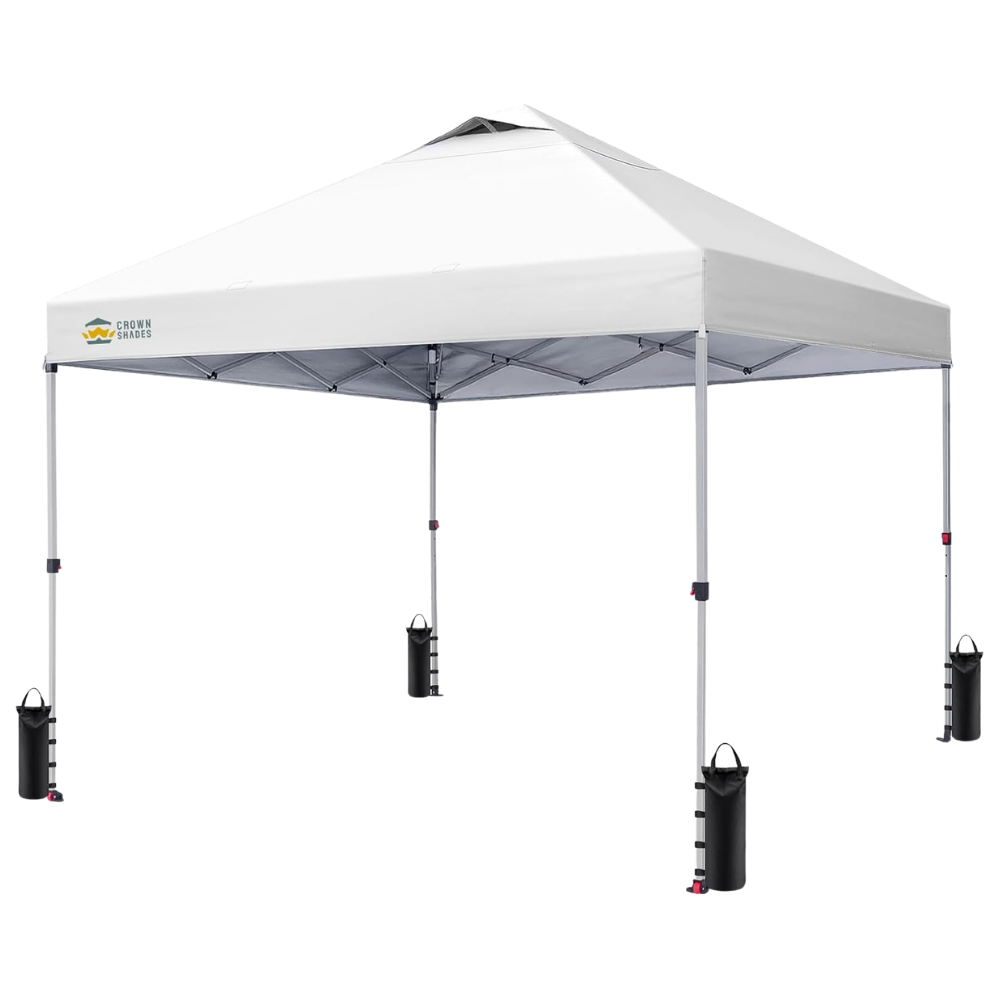 White canopy tent used for shade at outdoor children's parties and soft play events at the Brightest Bloom