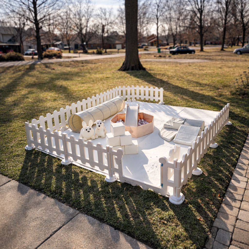 Soft play setup from The Brightest Bloom