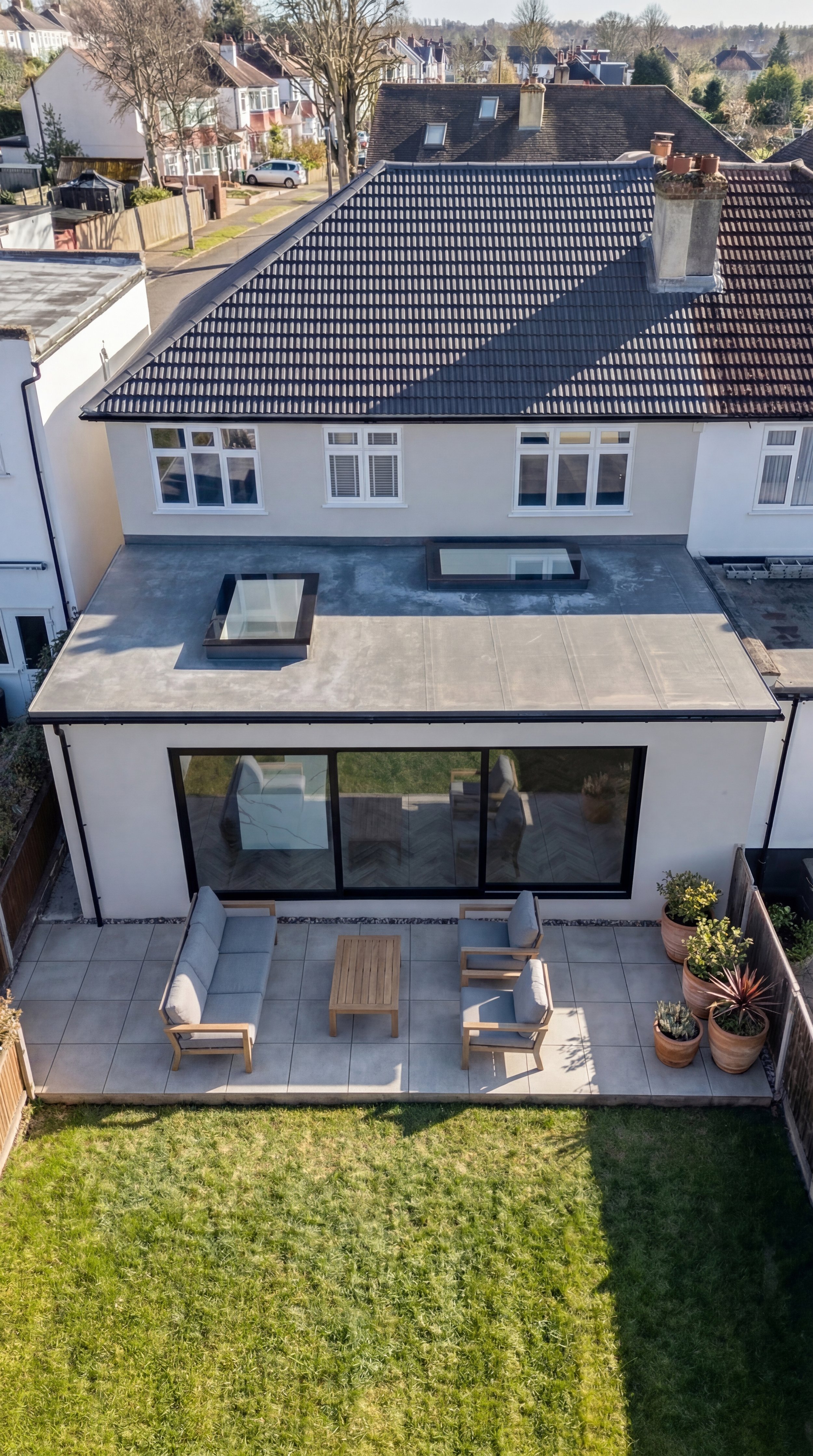 Semi-detached house in Sutton - Two storey side extension, single storey rear extension, and interior redesign