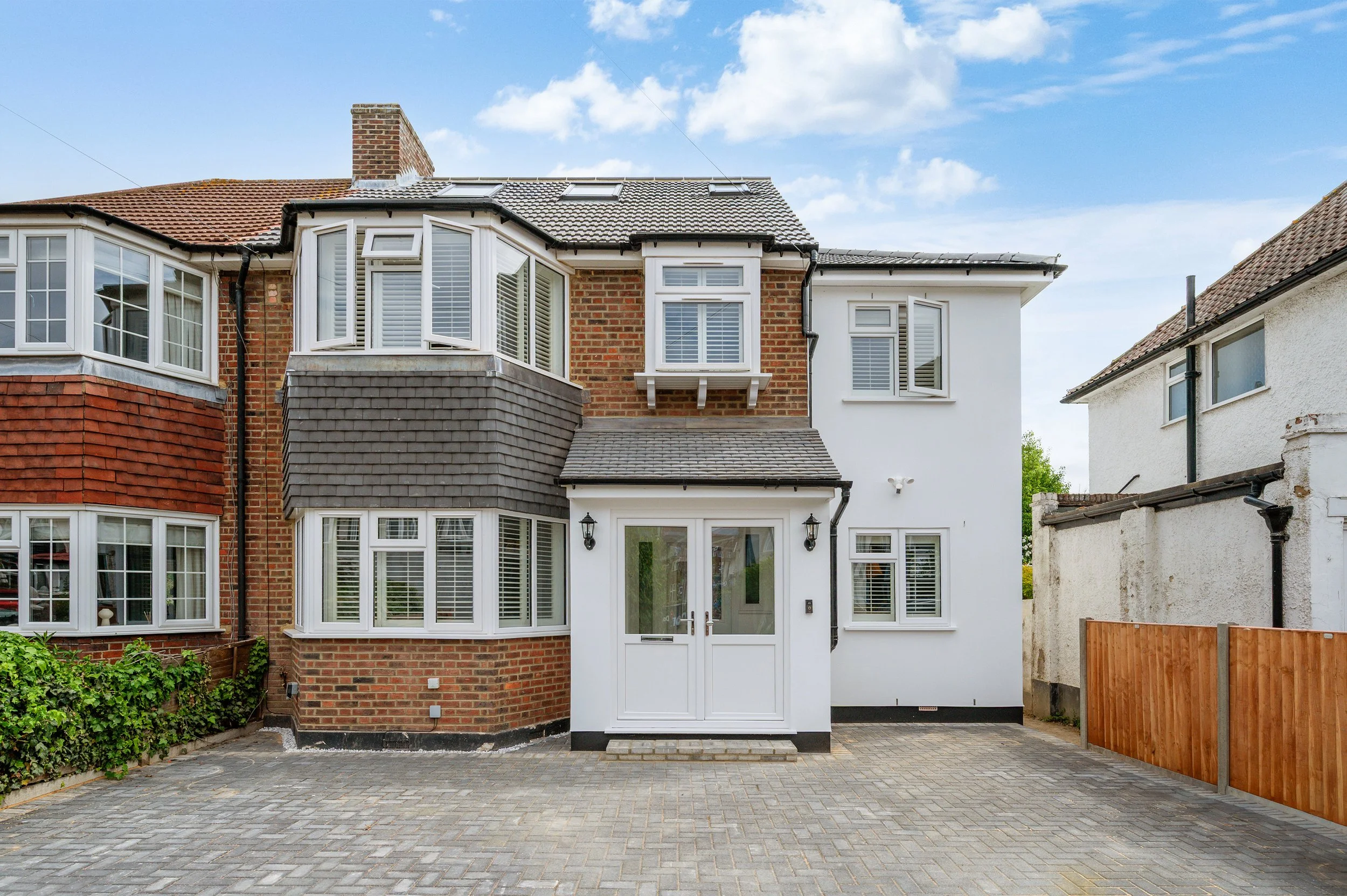 Semi-detached house in Twickenham - Two storey side extension, single storey rear extension, loft coversion, and front porch