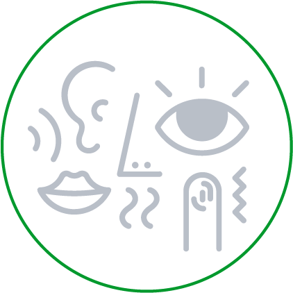 Since ALS attacks only motor neurons, the senses of sight, touch, hearing, taste and smell aren’t affected.