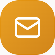 Envelope icon on a gold background