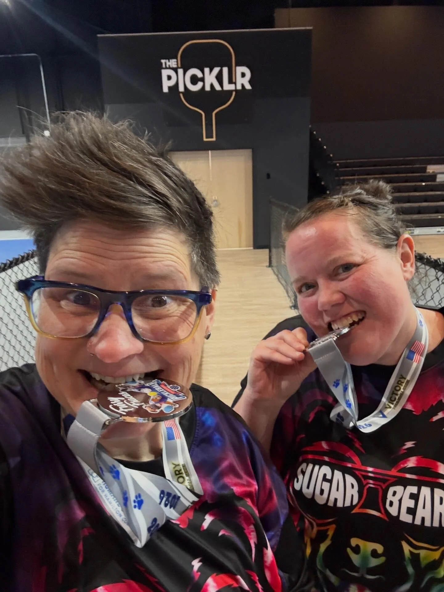 UPDATE: We got second place! Took us a few games to get our flow in the round robin and then beat a team that beat us to get into the medal round (they were gracious but not happy 🤣) Especially since we came from behind to win. Got into the final ro