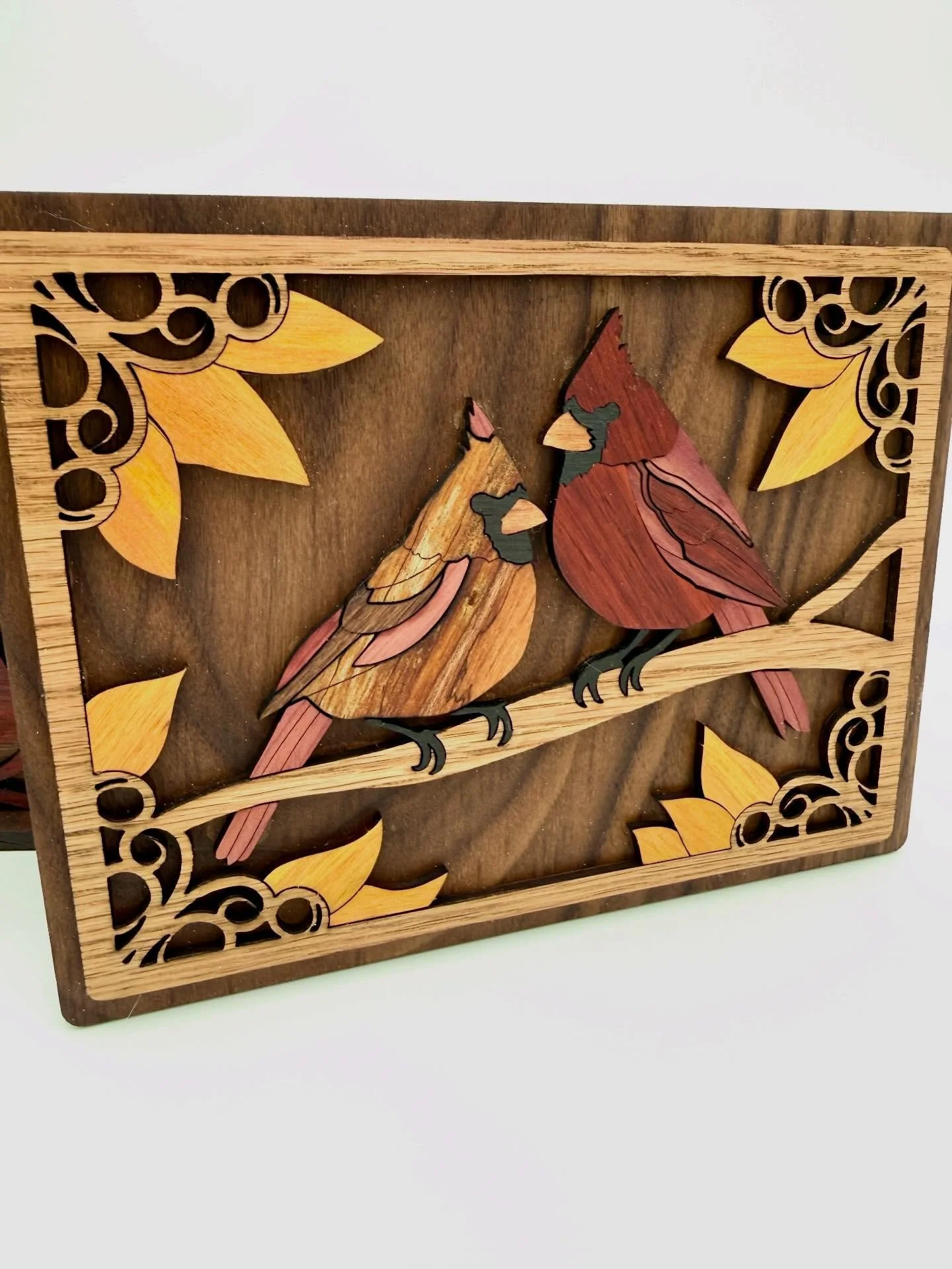 Cute little bird box, finished! (Only a month late for a birthday present) Another all wood, no stain project. Paduk, Red Cedar, Walnut, Canary wood, White Oak, maple, wenge, and my favorite - Ambrosia Maple. 

This was a fun one! May need to make an