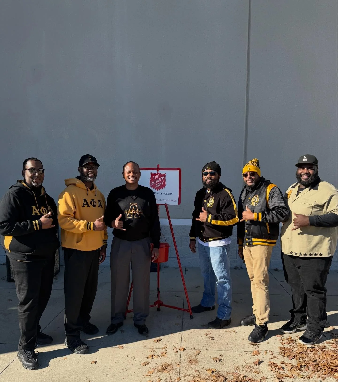 Today, Brothers completed our final bell-ringing session of the season for the Salvation Army at Hobby Lobby. It has been a pleasure serving and connecting with our local community in this capacity.

#&Alpha;&Phi;&Alpha; #&Zeta;&Eta;&Lambda; #AlphaPh