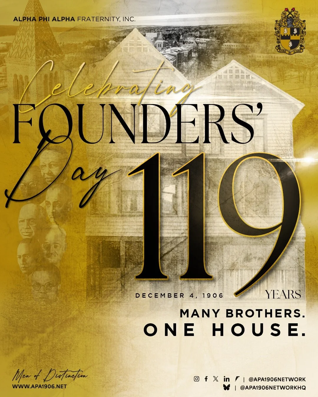 Celebrating 119 years of Manly Deeds, Scholarship, and Love for All Mankind.

#A&Phi;&Alpha; #FoundersDay #December4th #IceCold #ZHL