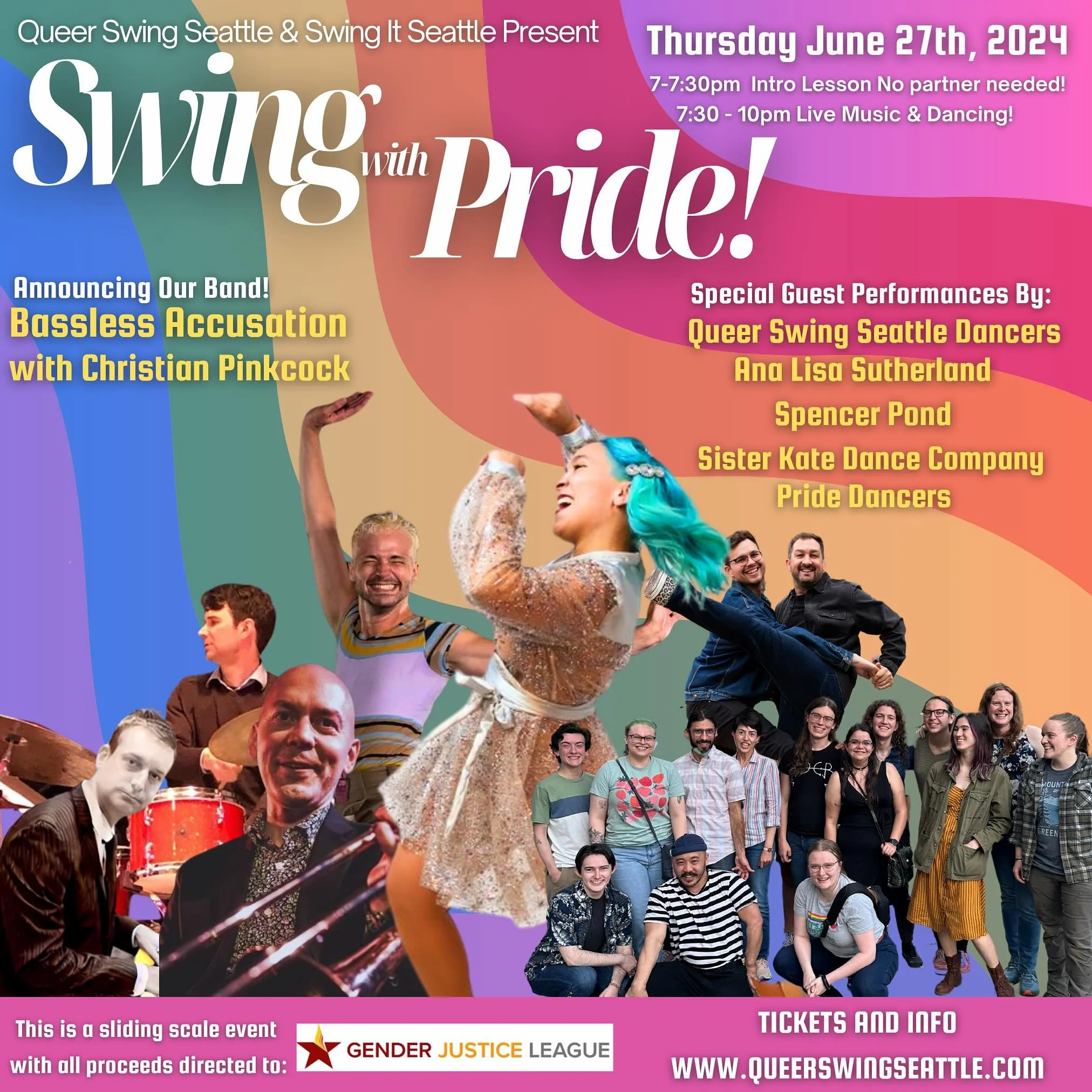 Exciting news!! We are so thrilled to announce we&rsquo;ve gone out of our way to showcase lgbtq+ artists across our event! Our incredible band: &ldquo;Bassless Accusation&rdquo; led by @christianpincock as well as our special guest performers: @tha_