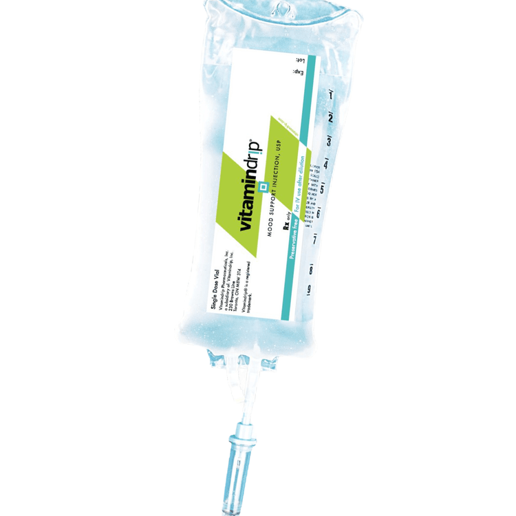 A VitaminDrip IV therapy bag