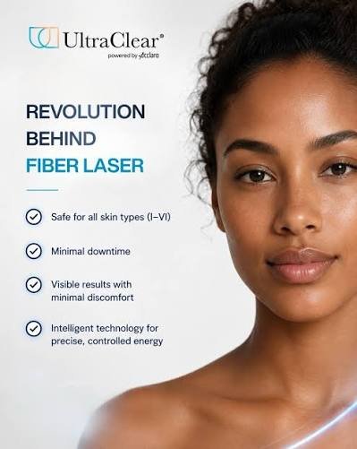 UltraClear fiber laser benefits: safe for all skin types, minimal downtime, visible results with minimal discomfort