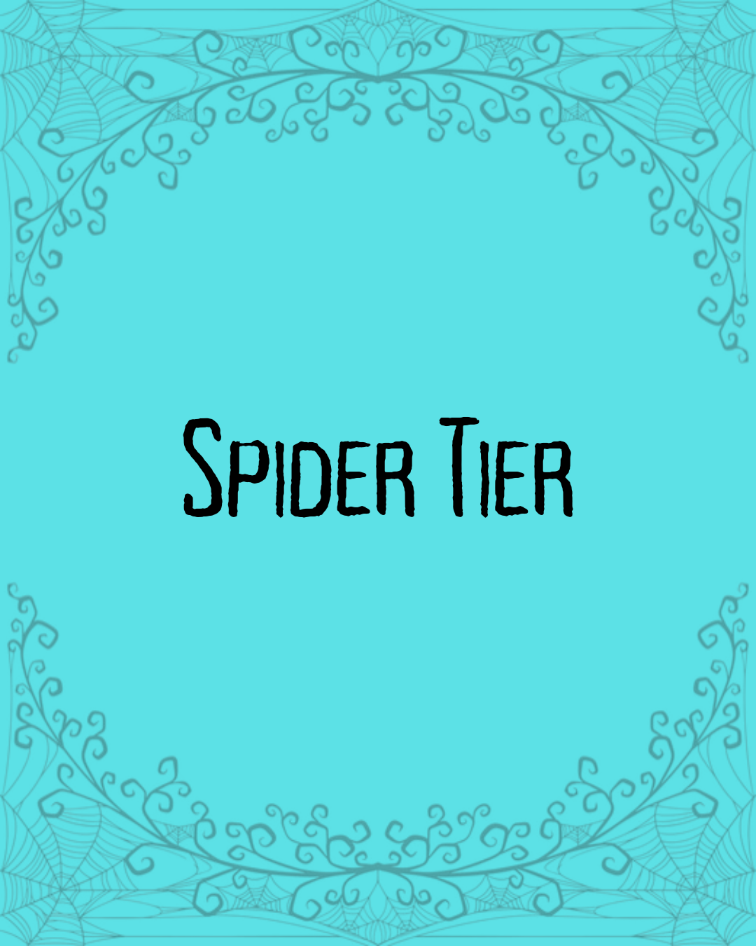 Spider Tier - Creepy Crawly Halloween Countdown