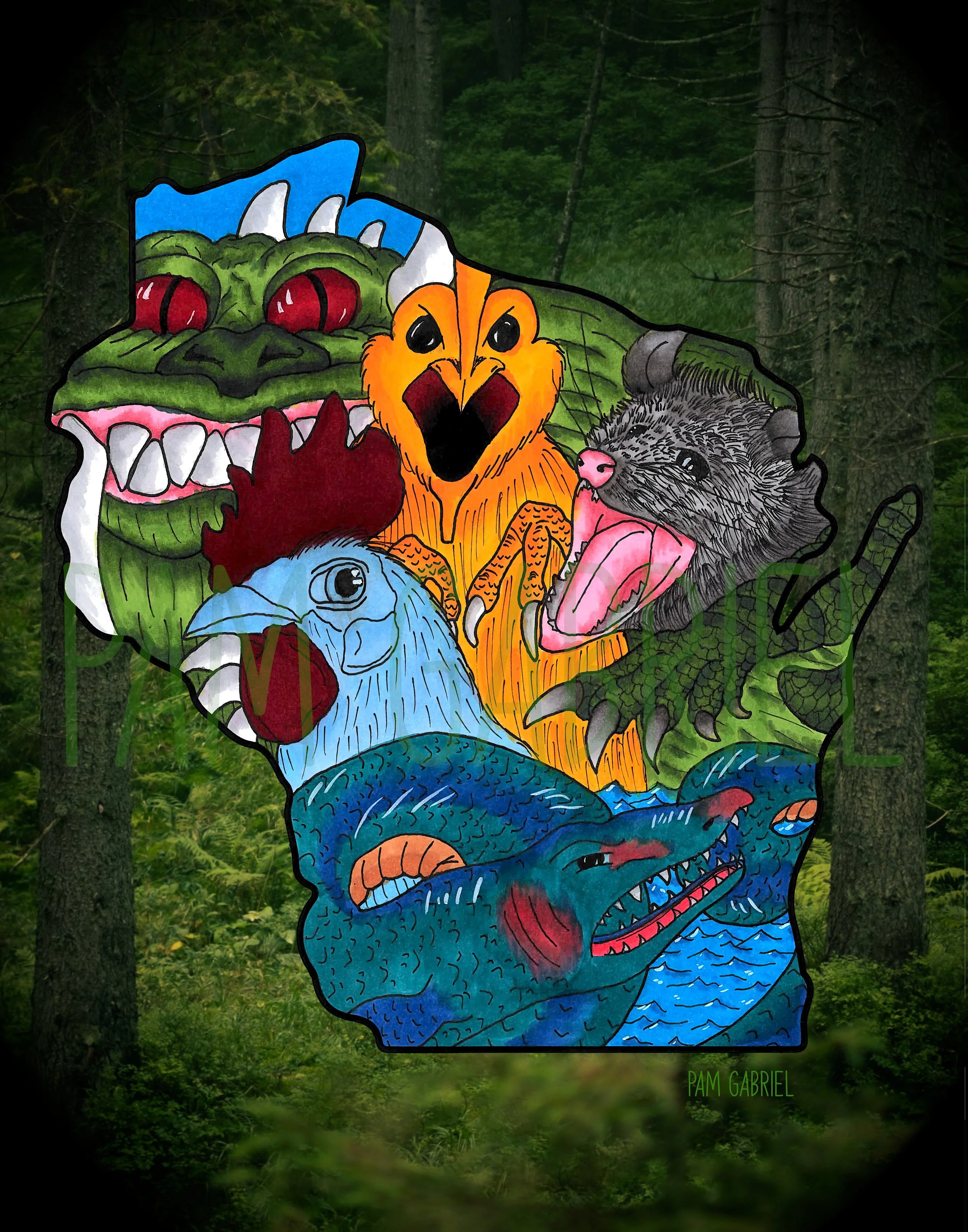 Wisconsin Cryptids Print