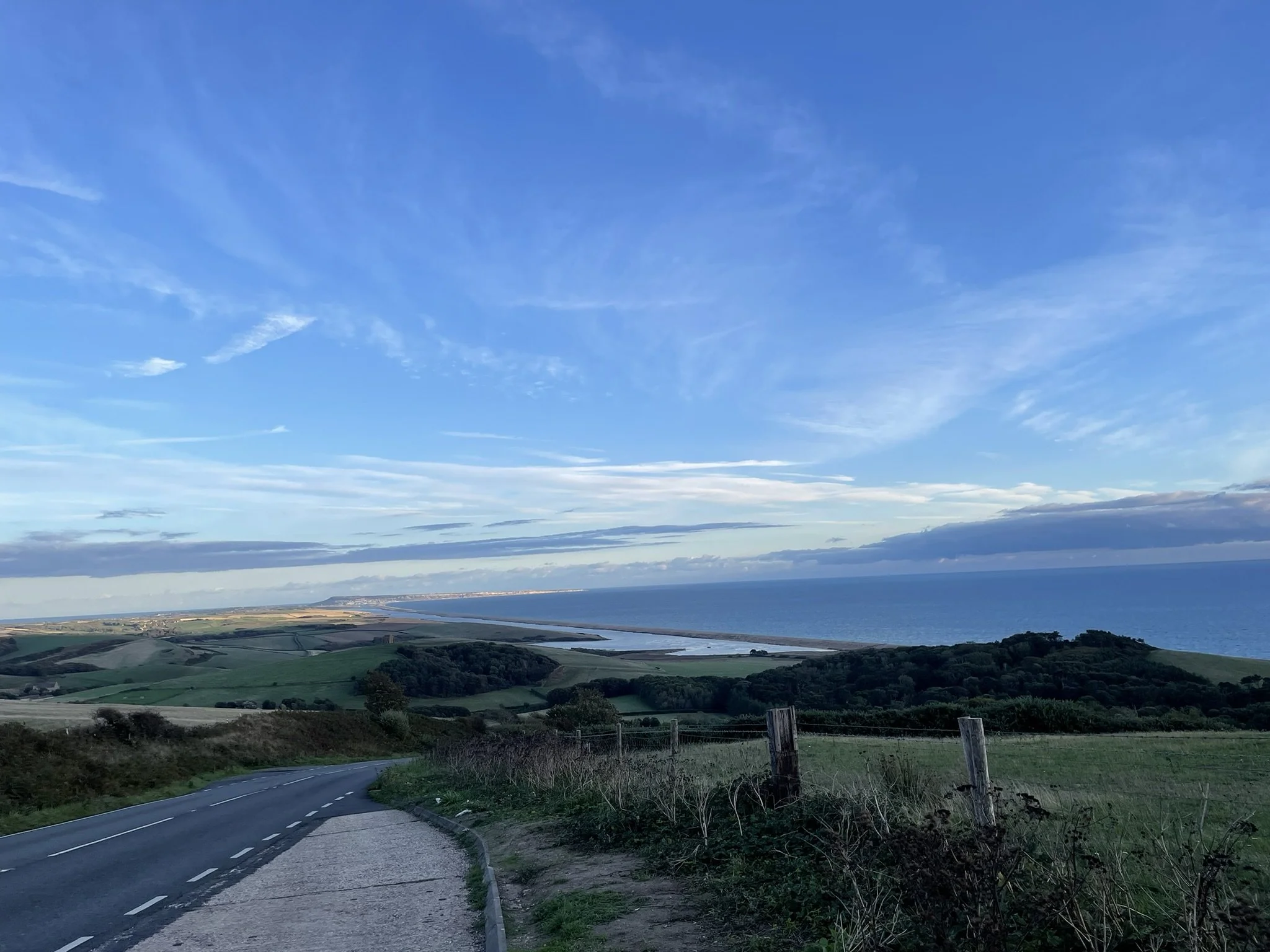 Out and about - view of Chesil Beach