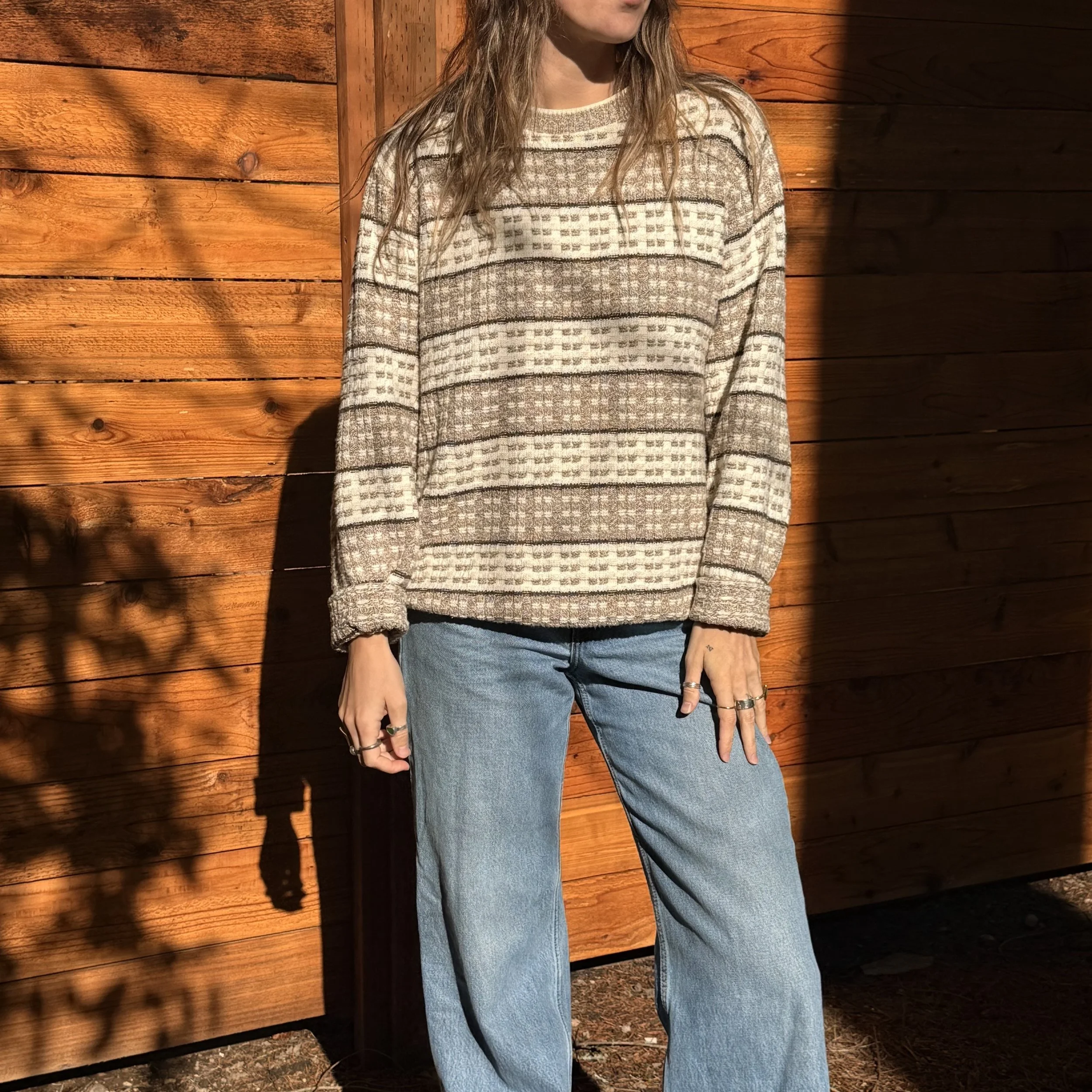 Brown Striped Sweater