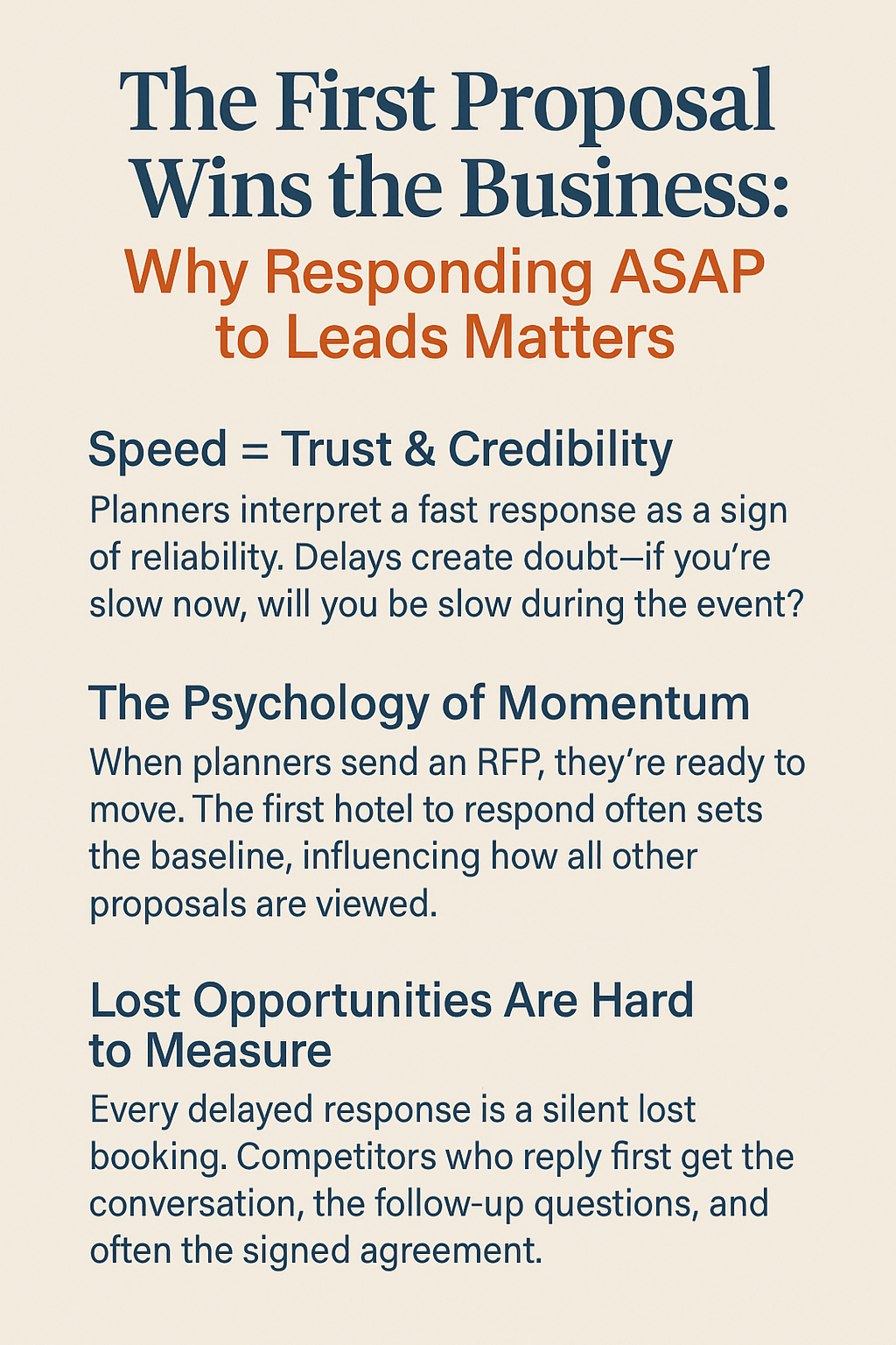 The First Proposal Wins the Business: Why Responding ASAP to Leads Matters