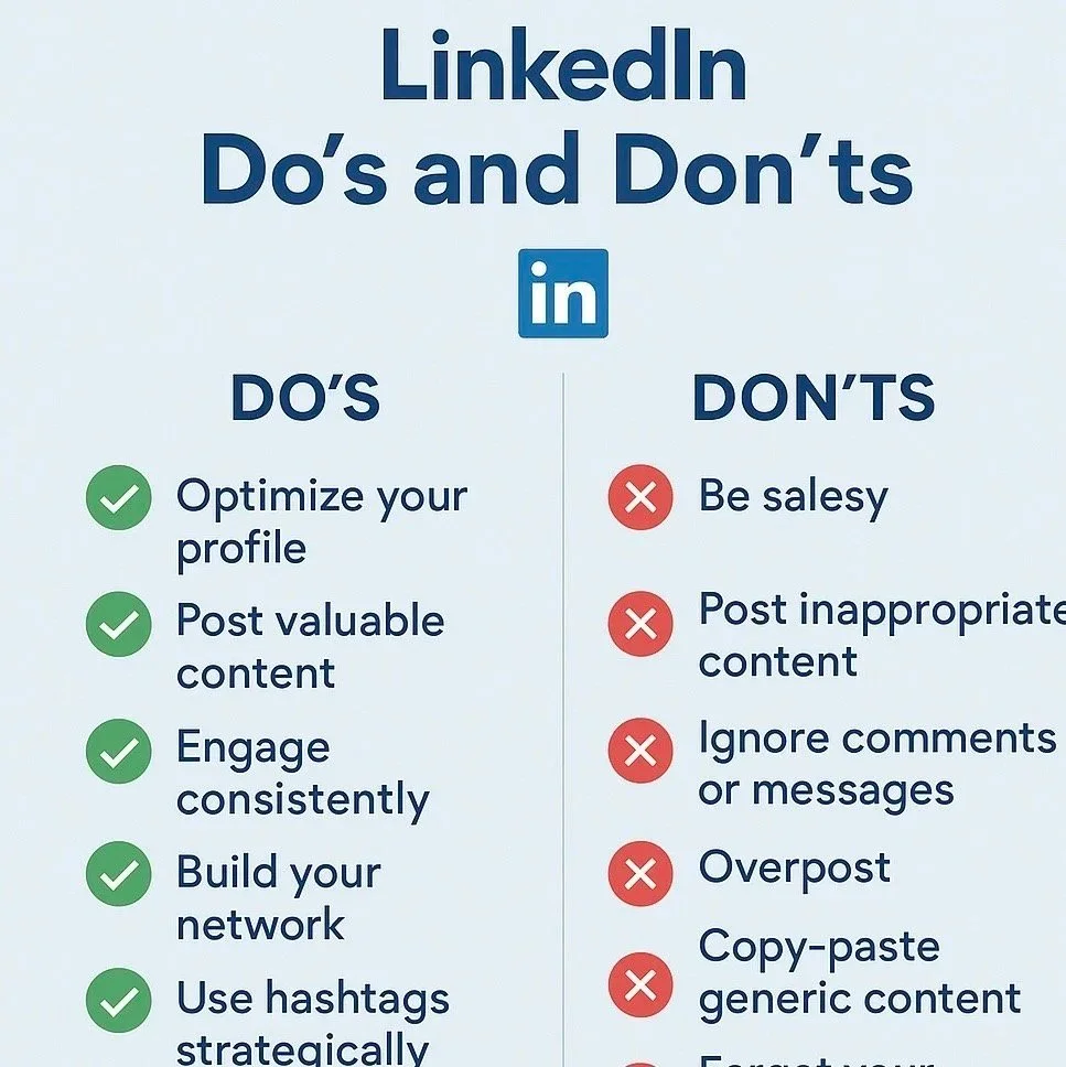 LinkedIn Do's &amp; Don'ts