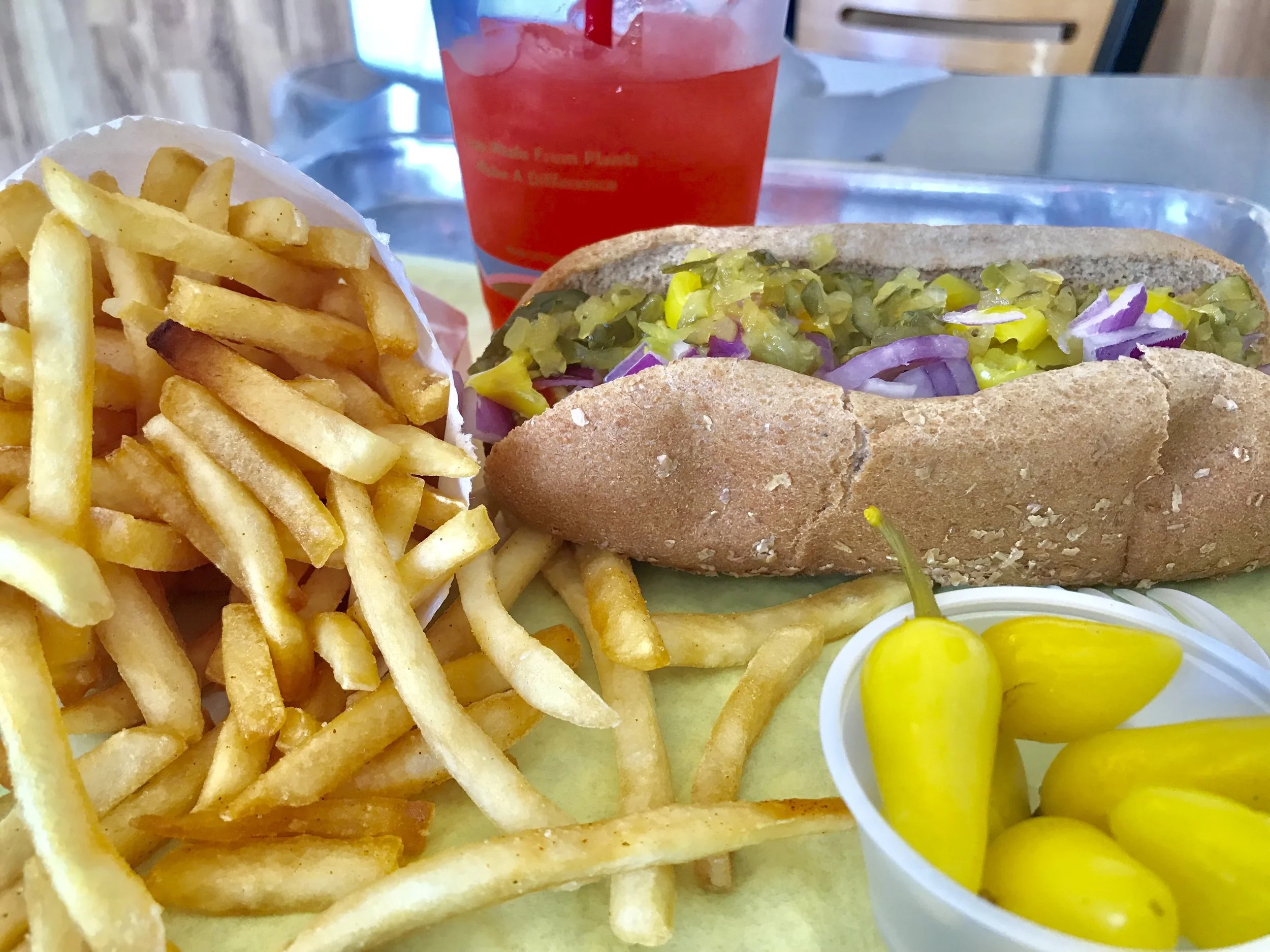 Earle's Grill on Crenshaw - My favorite place for a Vegan Dog
