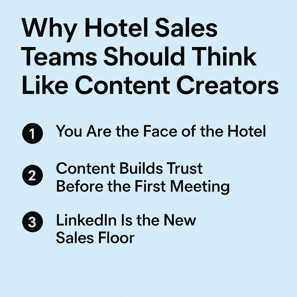 Why Hotel Sales Teams Should Think Like Content Creators