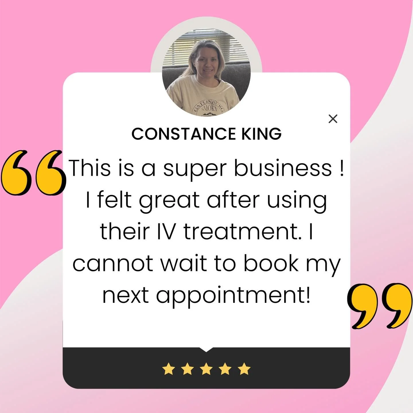 🌟Client Google Review Spotlight🌟

Reading words like these reminds me why I&rsquo;m passionate about what I do. ☺️

When care is personal and treatments are done with precision, the difference is felt-body and soul. ✨

Book your IV Infusion with me