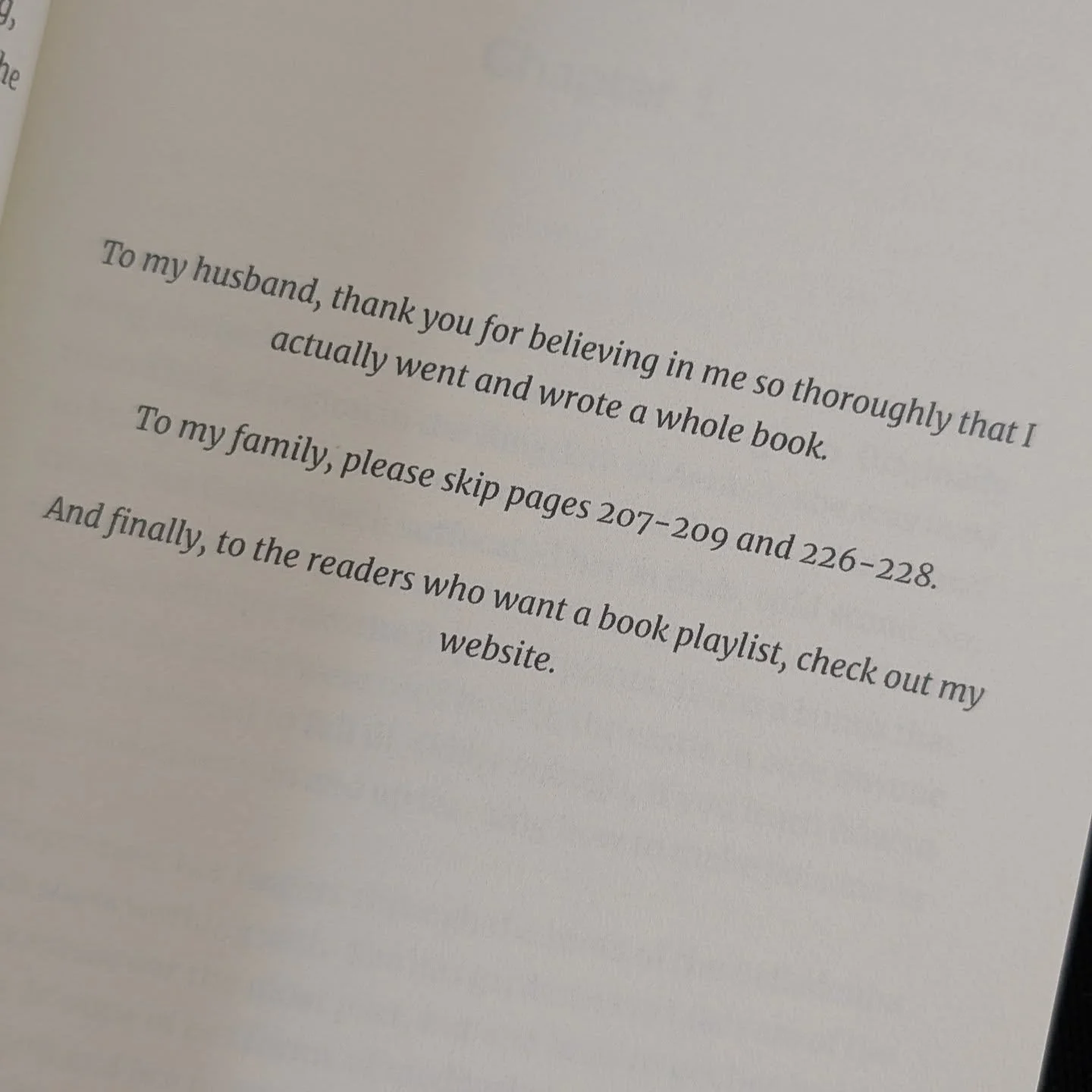 The Light Devoured has been out for a month now and I wanted to say thank you again to my husband, who truly gave me what I needed to make my dream come true