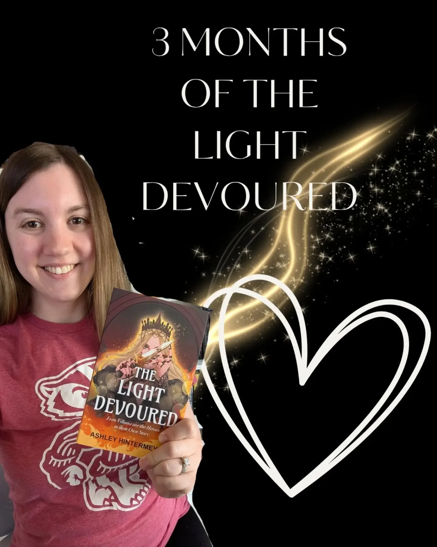 Three months of my book baby being in the world 🔪🖤

#debutauthor #thelightdevoured #romantasy #enemiestolovers #villainorigin
