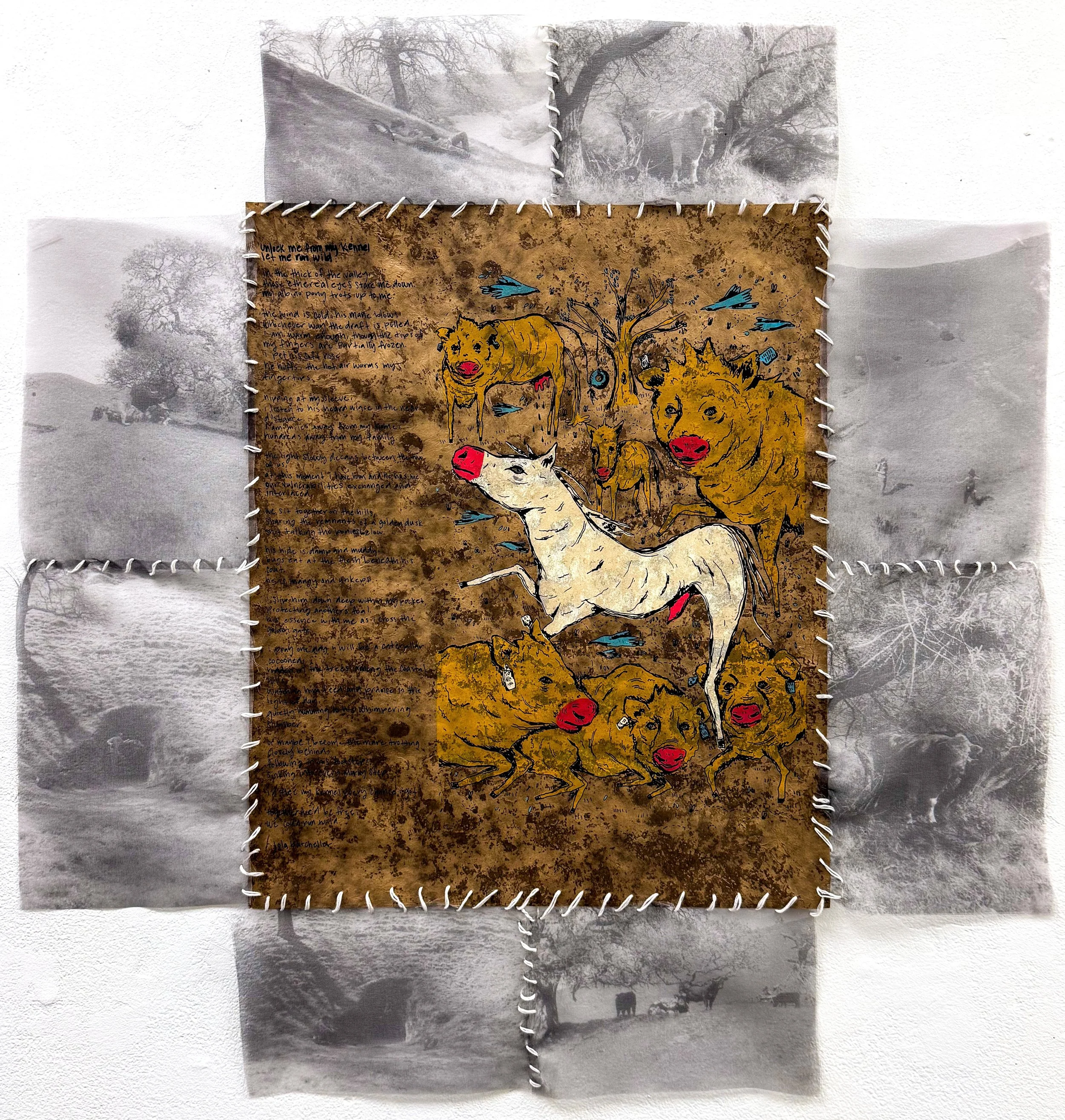 "Animal Farm" Silk Screen Print/ Photograph Textile 2026