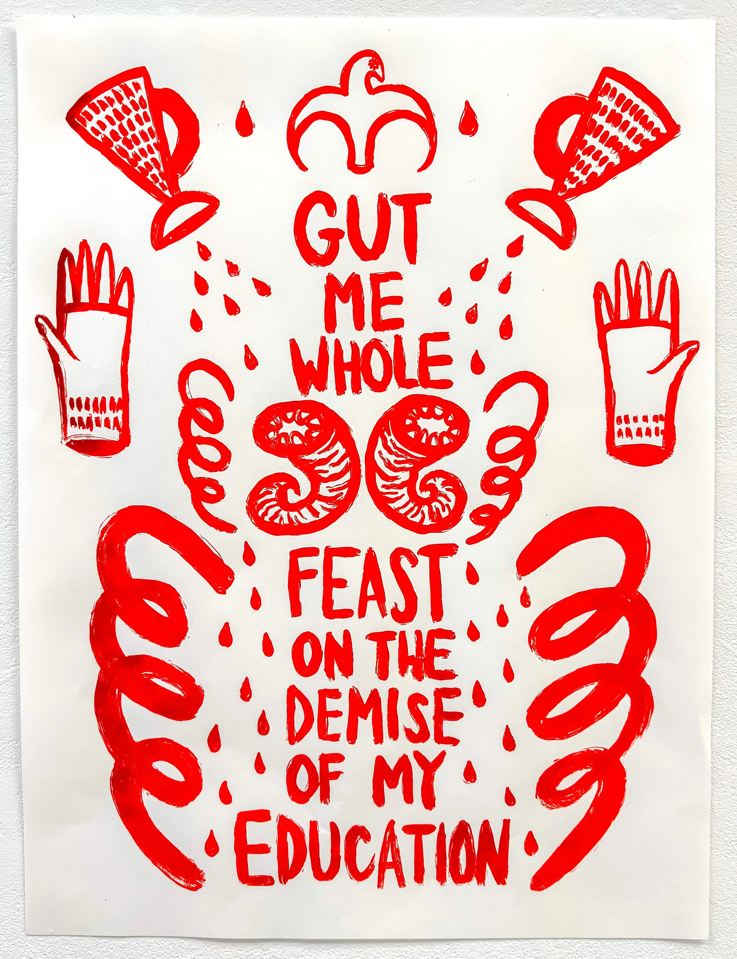 "Parasitical Conclusion" Silkscreen Print 18" x 24" 2026