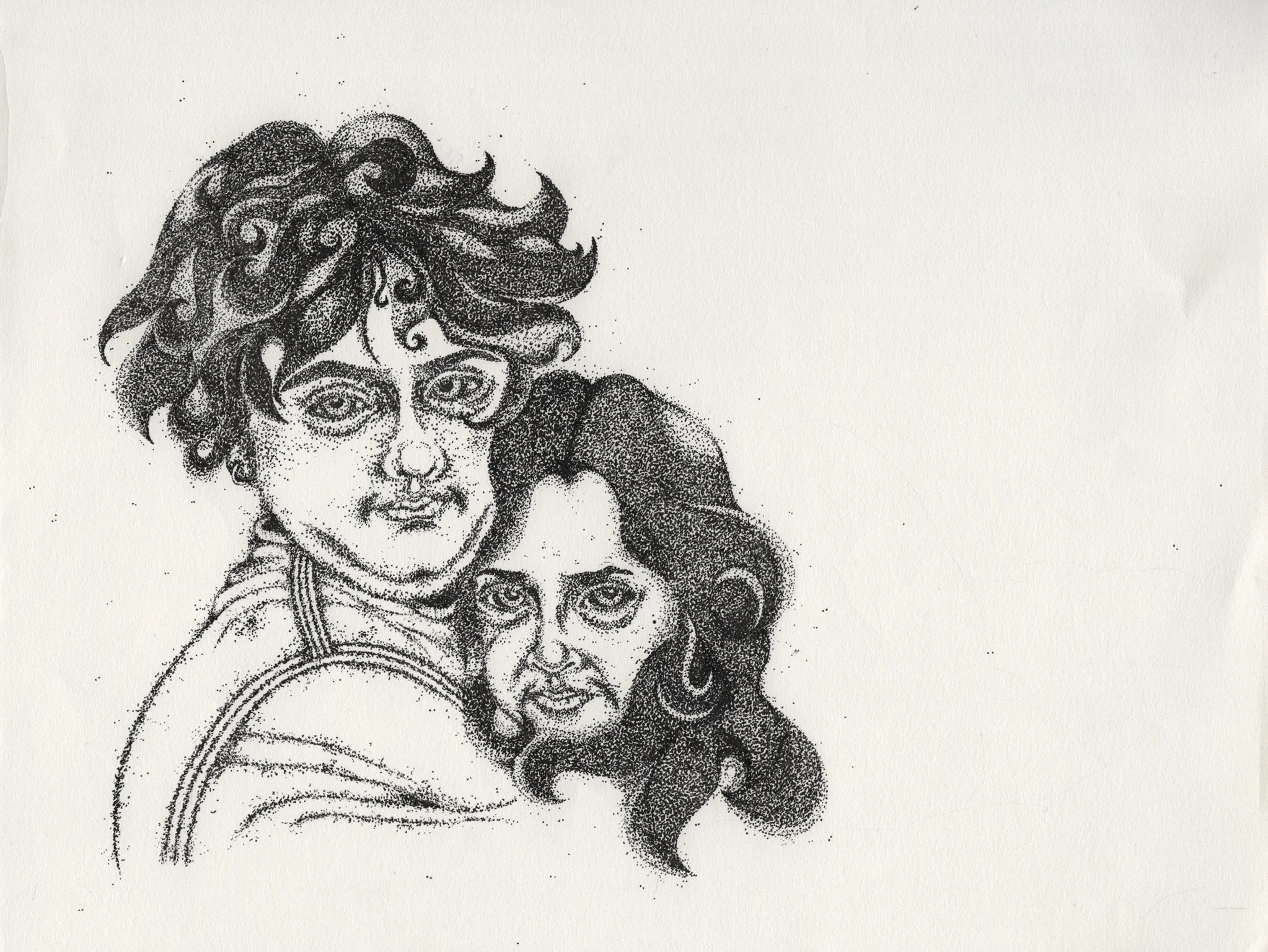 "Parent Partner" Ink Stippling 12x9" 2024