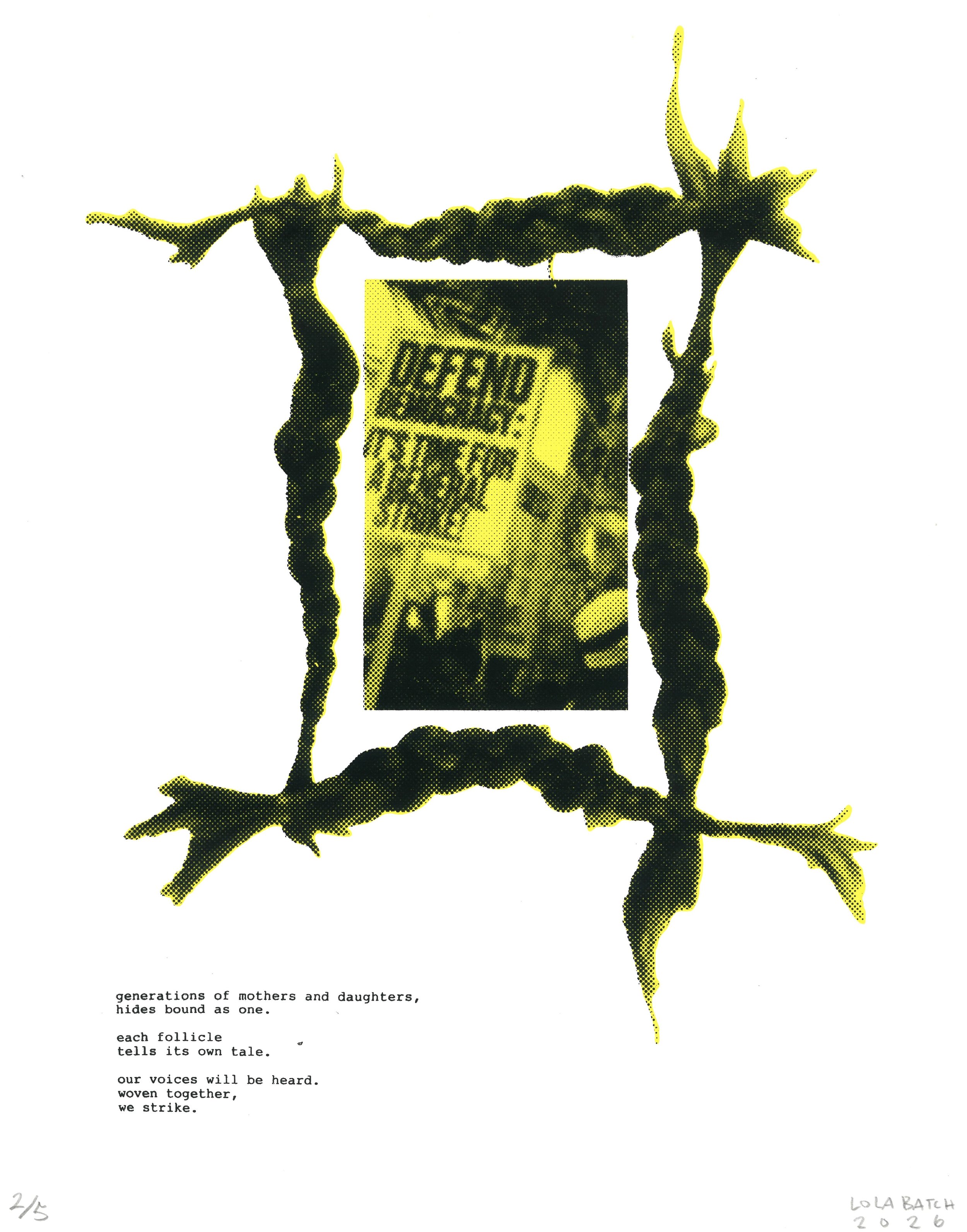 "Hides Bound As One" Diptych Silk Screen Print 11" x 14" 2026