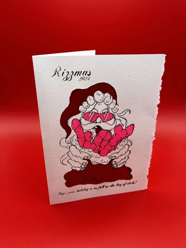 "Rizzmas" Silk Screen Print 5x7" 2024