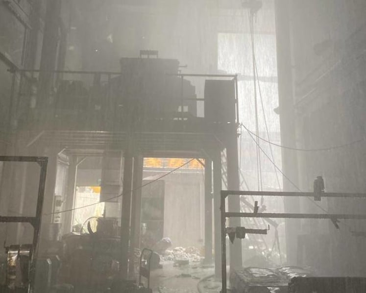Tuas industrial site the day after the explosion